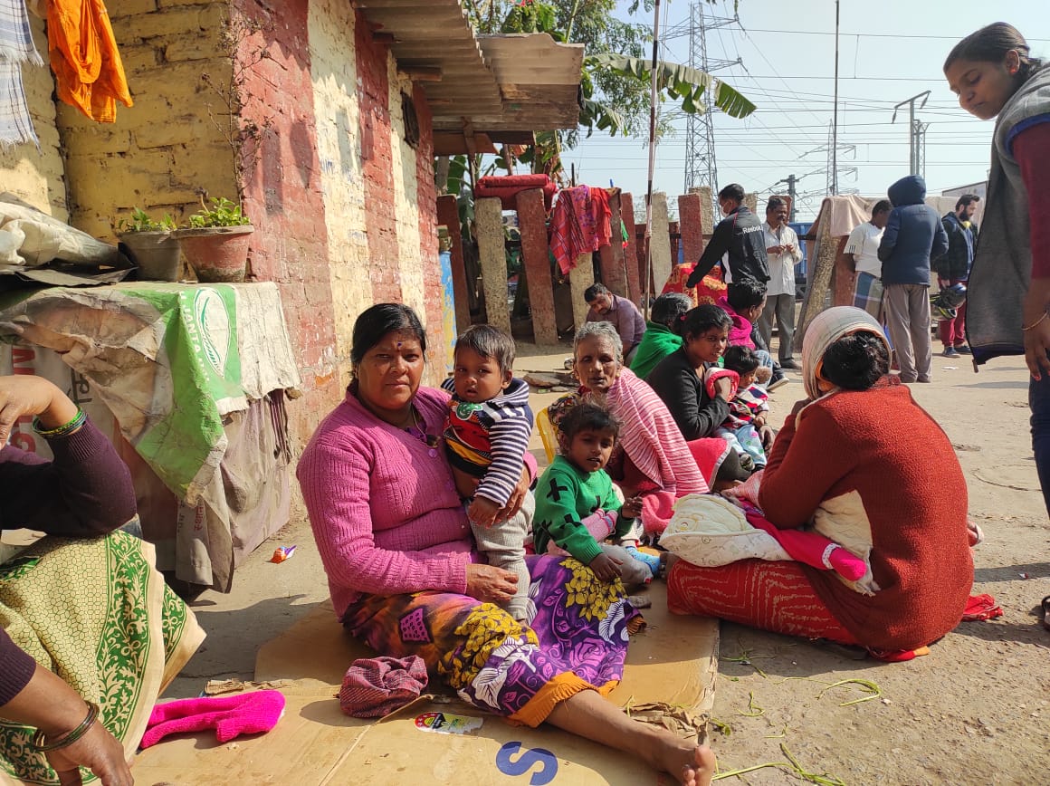 Open defecation and poor sanitation of the Jangpura slum Open defecation and poor sanitation of the Jangpura slum